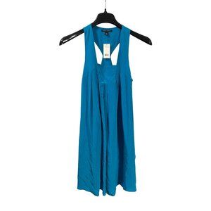 Banana Republic Blue Sleeveless Silk Dress Racerback Size S New